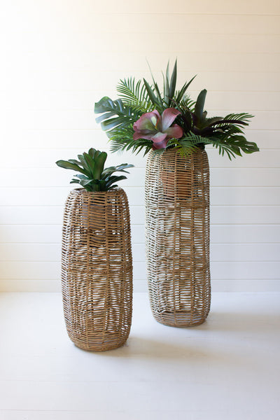 Woven Seagrass Barrell Planters (Local Pick Up Only)