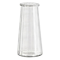 Glass Vase with Tall Ridges