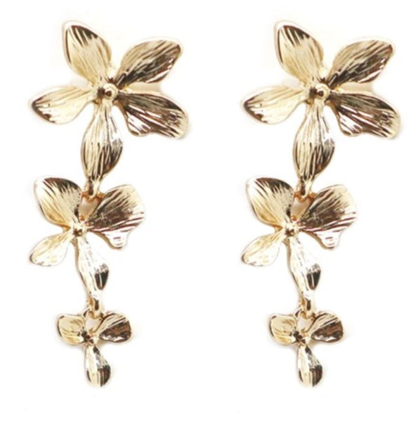 Gold Finest Flower Earrings