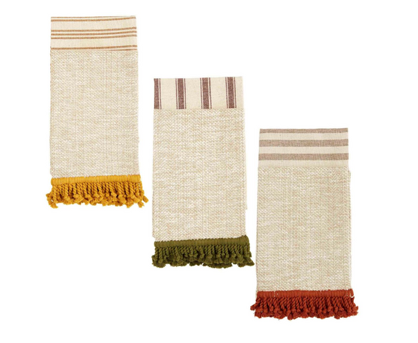 Fringe Towel Set, 3 Colors