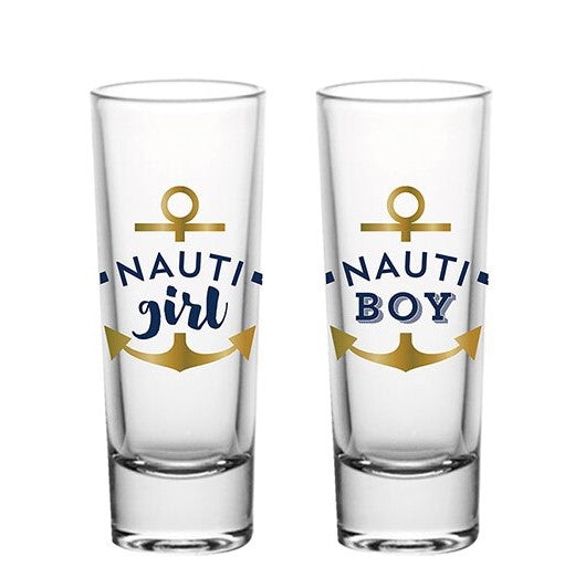 Nauti Girl and Boy Shot Glass Set