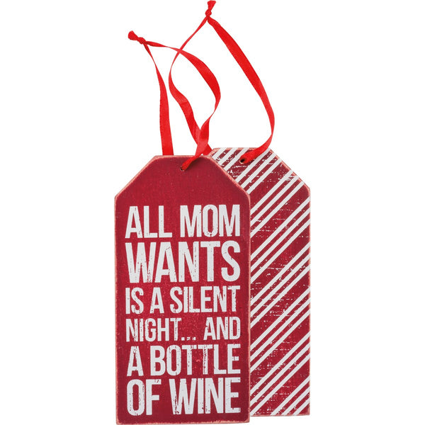 Silent Night Bottle Tag