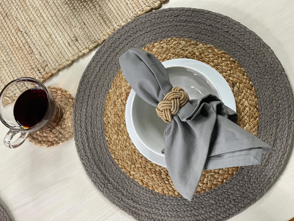 18" Grey Solid Napkin