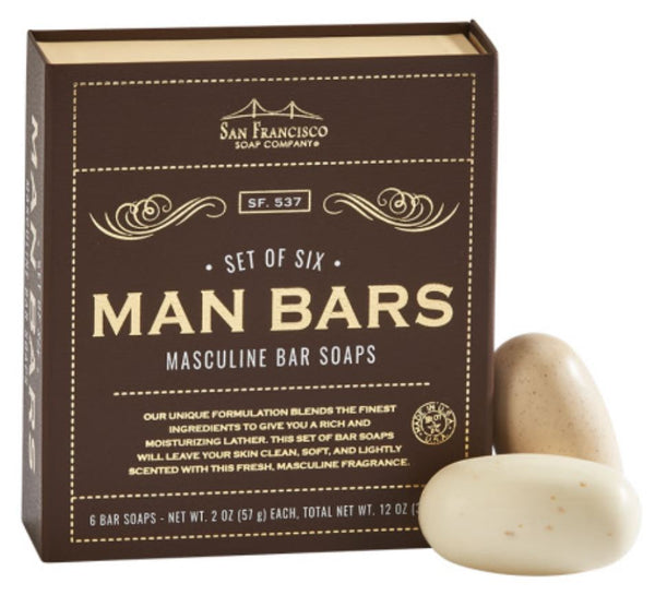 Sampler Set of 6 Man Bar Soaps
