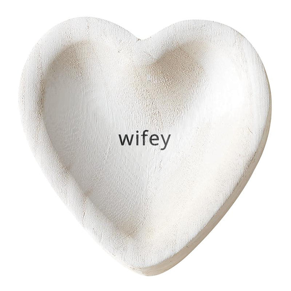 Wifey Wood Heart Tray