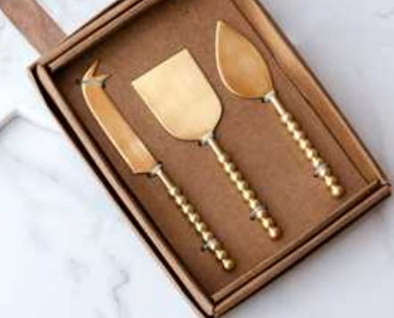 Gold Ball Cheese Knife Set