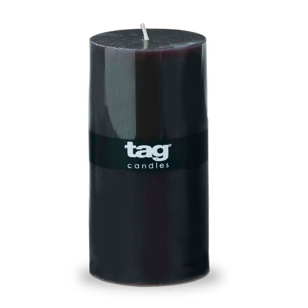 3x6 Pillar Candle Black