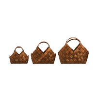 Woven Basket w/ Handles ( 3 Sizes )