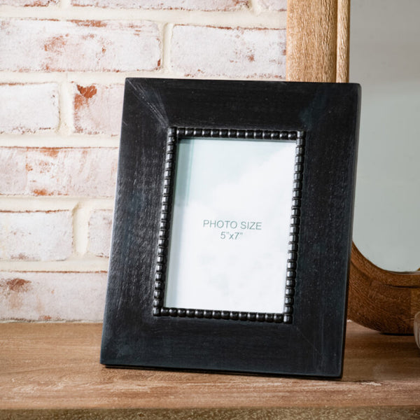 5x7 Black Bead Photo Frame