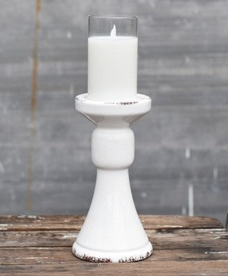 White Candle Pillar Stand