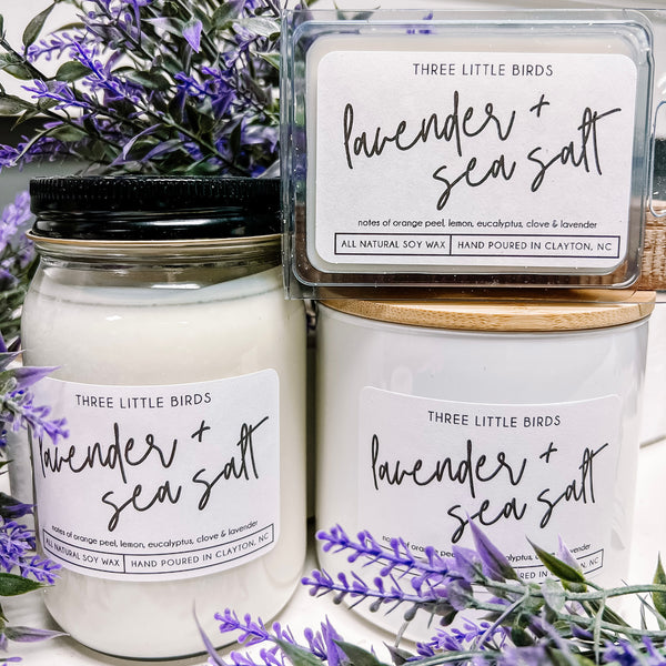 Lavender and Sea Salt - Candles and Melts (3 Options)