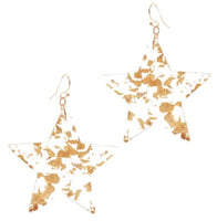 Gold Fleck Star Earrings