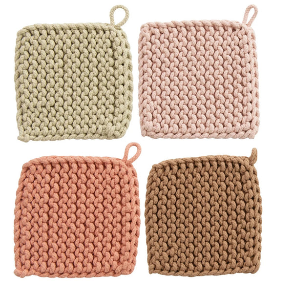 Crocheted Pot Holder (4 Colors)