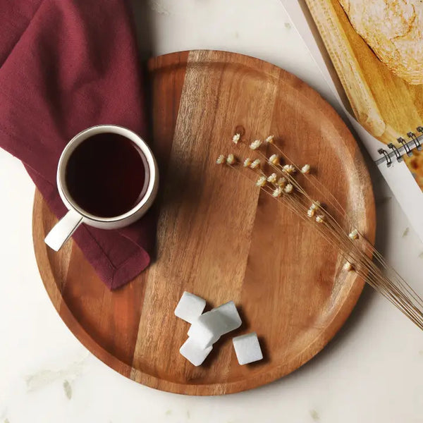 Wood Round Tray