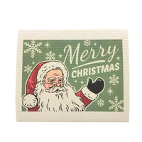 Merry Christmas Santa Swedish Dishcloth