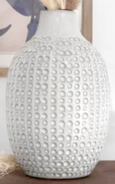 White Dot Pattern Vase
