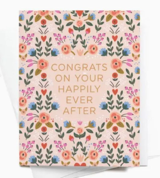 Congrats on Your Happily Ever After Greeting Card