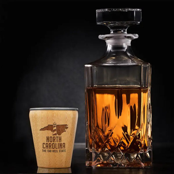 North Carolina Bamboo and Stainless Shot Glass