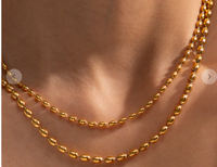 18K Gold Non-Tarnish Layered Chain Necklace