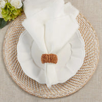 Wooden Beaded Napkin Ring