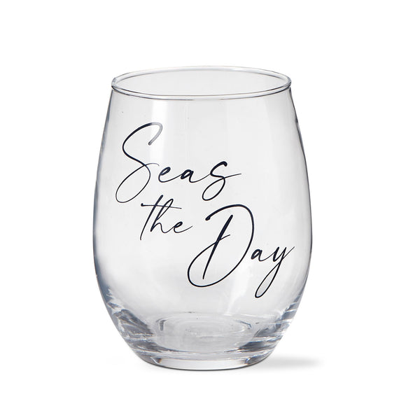 Seas the Day Wine Glass