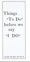 To Do/ I Do List Pad