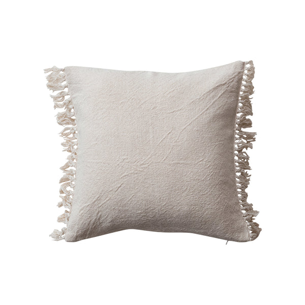 20" Cotton pillow w/ Fringe