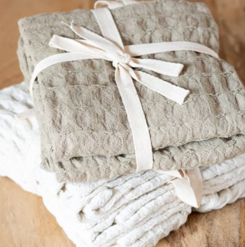 White Waffle Towel Set