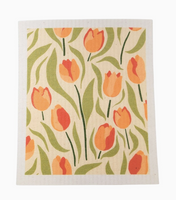 Tulip Patterned Swedish Dishcloth