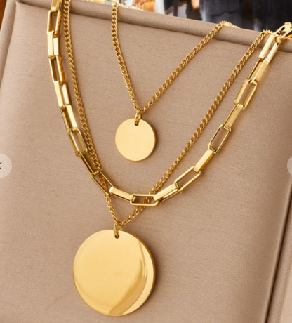 18K Gold Non-Tarnish Layered Necklace