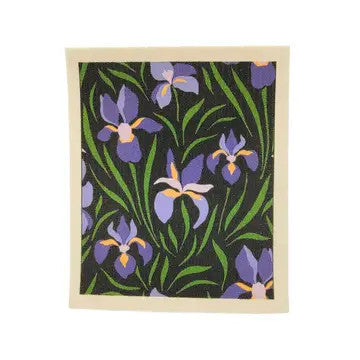 Purple Lily Swedish Dishcloth