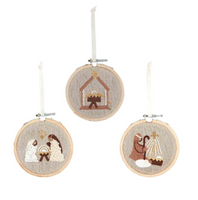 Nativity Hoop Ornament (3 Styles)