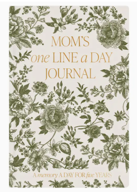 Mom's One Line a Day Journal Green Delft