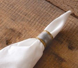 Galvanized and Gold Napkin Ring