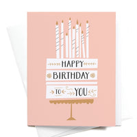 Cake and Candles Birthday Card