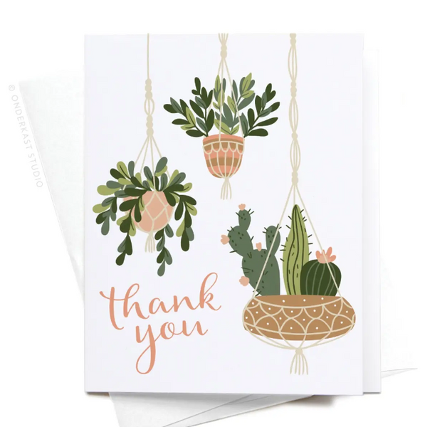 Thank You Hanging Plants Greeting Card