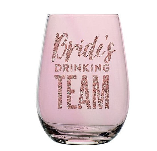 Bride's Drinking Team Wine Glass