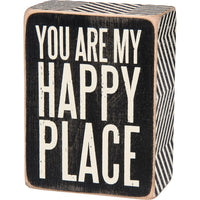 Happy Place Box Sign