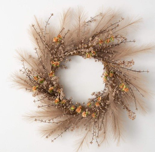 24" Pampas Berry Wreath