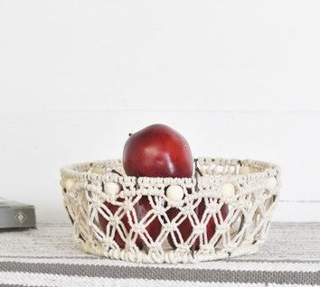 10.5" Cotton and Wire Basket