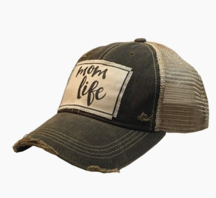 Mom Life Distressed Trucker Hat