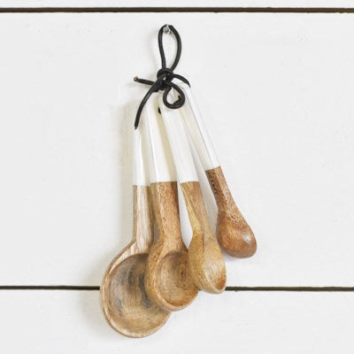 Ceramic/Wood Measuring Spoon Set