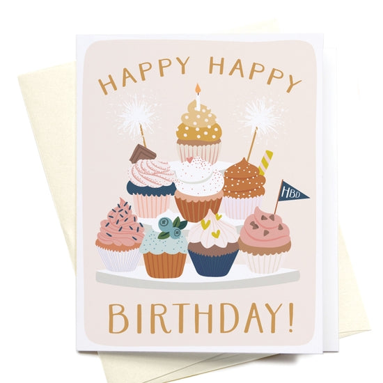 Cupcake Stand Greeting Card